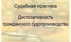Диспозитивность гражданского судопроизводства