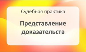 Представление доказательств