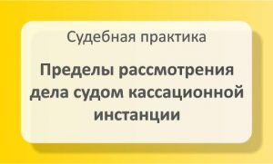 Пределы рассмотрения дела судом кассационной инстанции